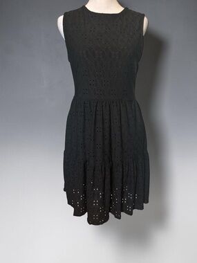 Maddy & Nell Classic Black Eyelet  Dress